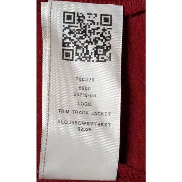 True Religion 3 Side Print Logo Trim Track Jacket Red Full Zip Horseshoe  Small - Picture 14 of 14